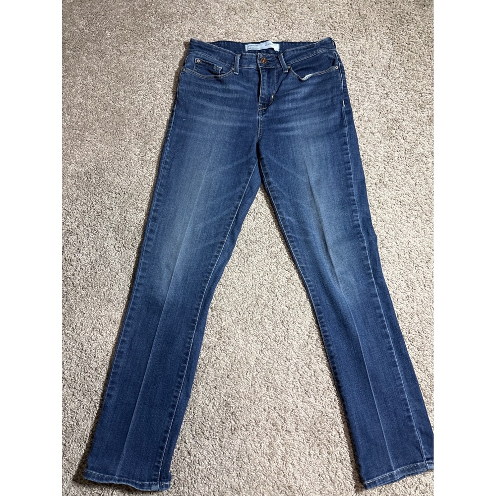 Signature by Levi Strauss Co Womens Mid Rise Slim Jeans Medium Wash 6M W28 L30